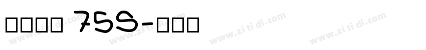 中兴正圆 75S字体转换